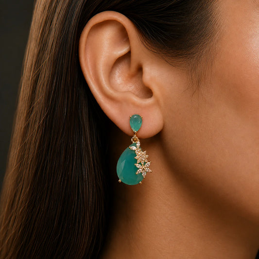 Avelisse Floral Teardrop Earrings