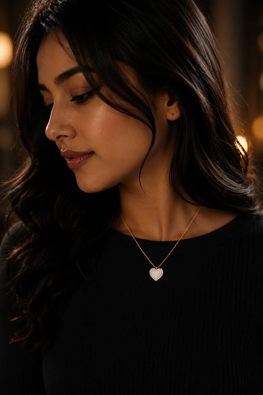 Celeste Heart Pendant Necklace