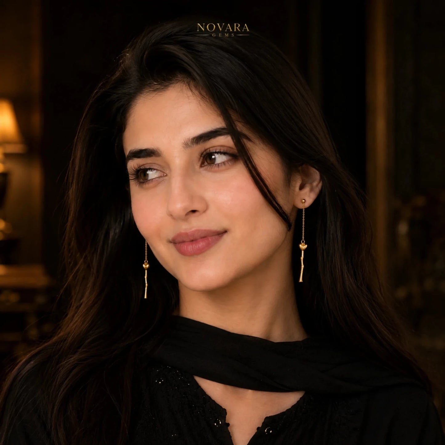 Aurelia Heart Drop Earrings