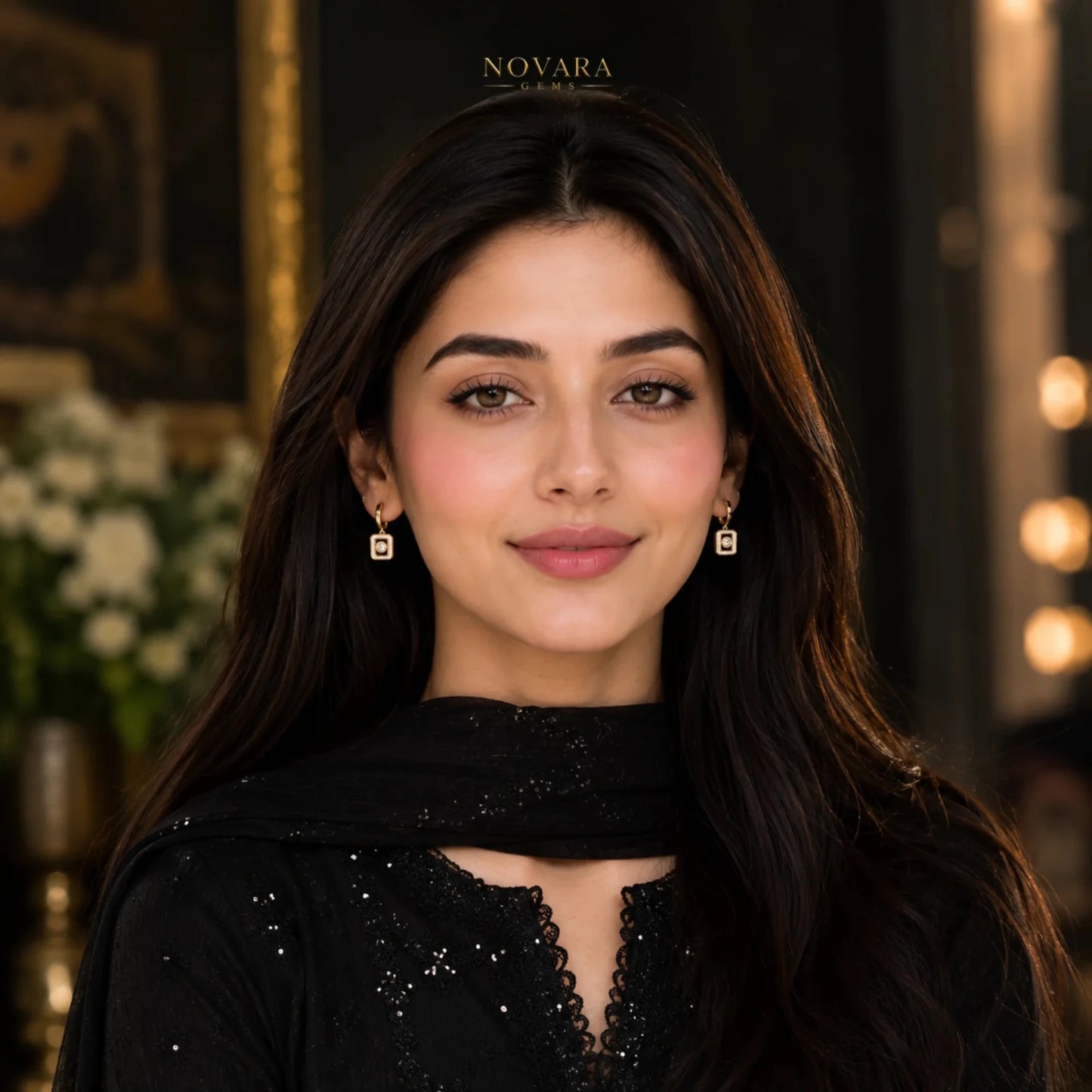 Luna Royale Zircon Drop Earrings