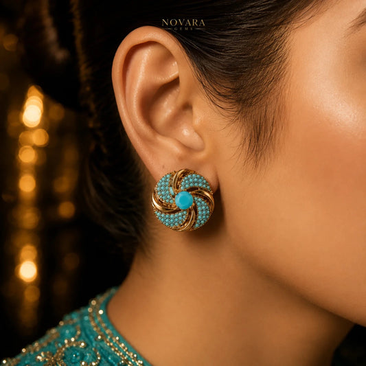 Aurelia Vortice Crystal Stud Earrings
