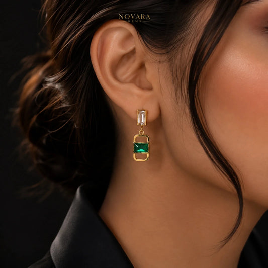 Verdara Emerald Link Earrings