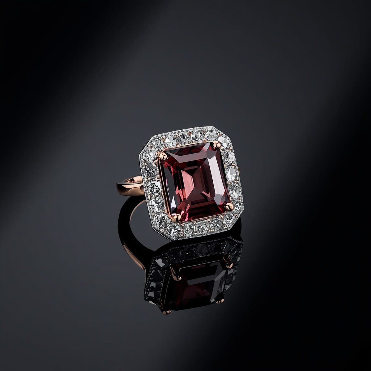 Ruby Royale Halo Ring