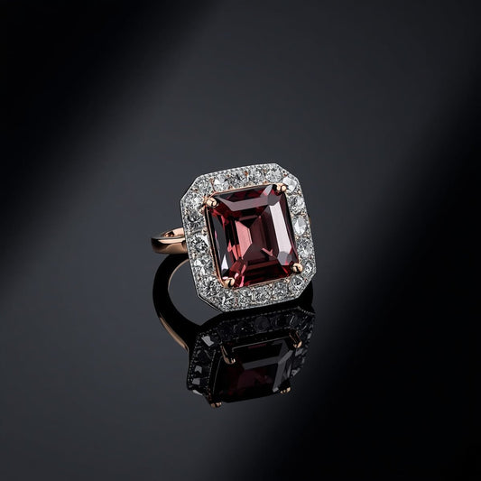 Ruby Royale Halo Ring