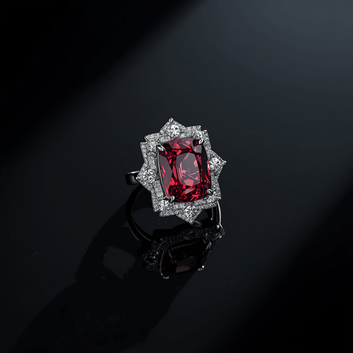 Royal Crimson Crystal Ring