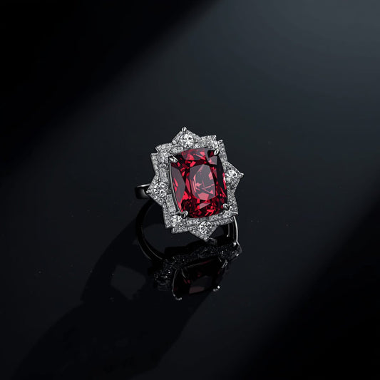 Royal Crimson Crystal Ring