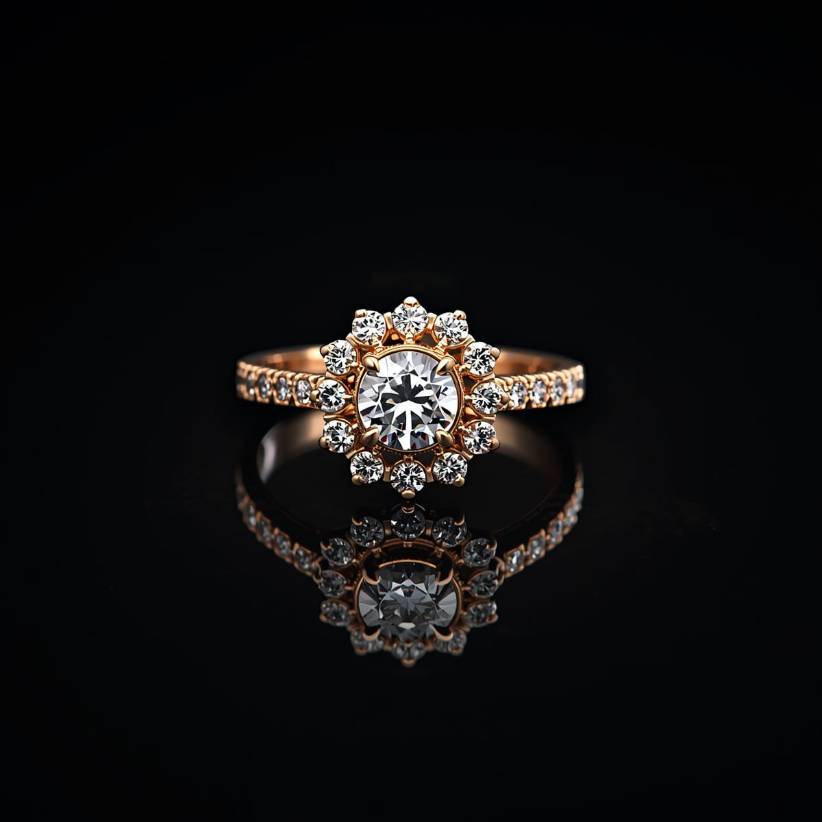 Aurielle Halo Diamond Ring