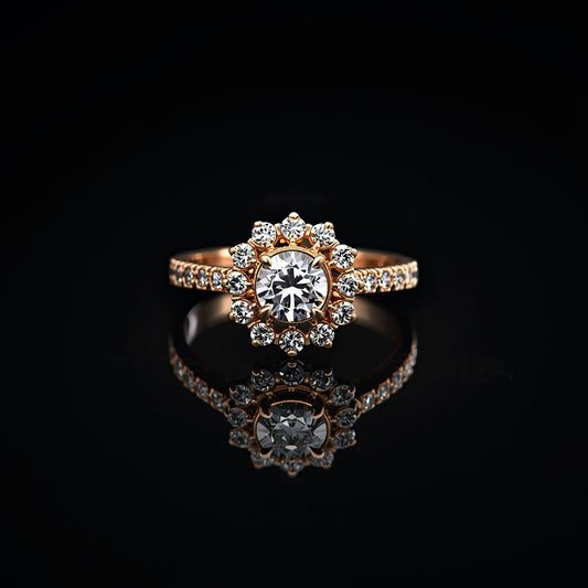 Aurielle Halo Diamond Ring