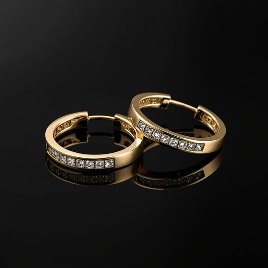 Lunelle Diamond Hoop Earrings