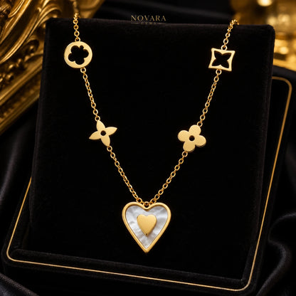 Amour Pearl Heart Necklace