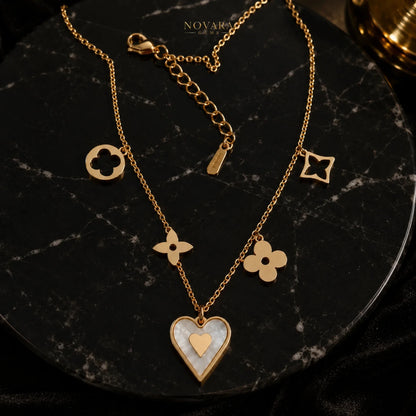 Amour Pearl Heart Necklace