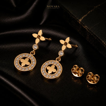 Aurelia Clover Halo Earrings
