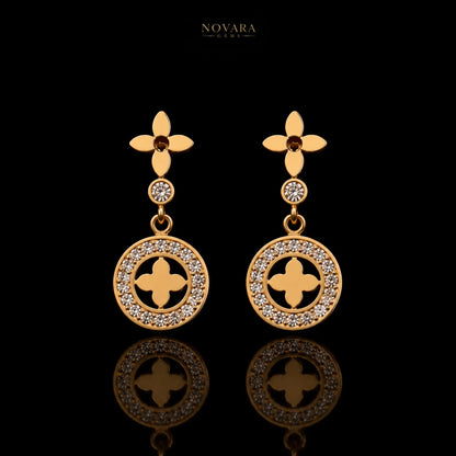 Aurelia Clover Halo Earrings