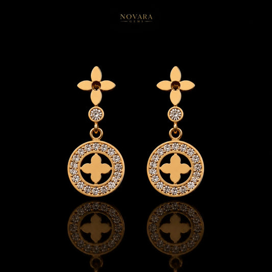 Aurelia Clover Halo Earrings