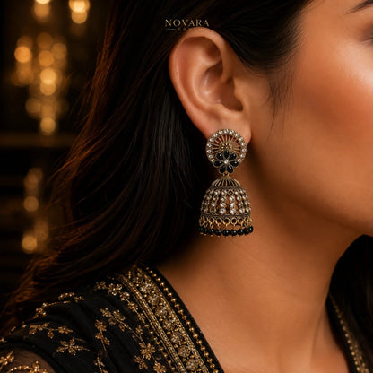 Aurelia Pearl Cascade Jhumka Earrings