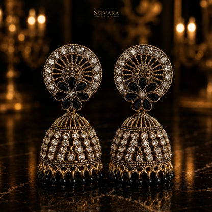 Aurelia Pearl Cascade Jhumka Earrings