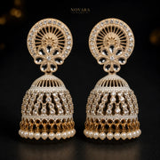 Aurelia Pearl Cascade Jhumka Earrings
