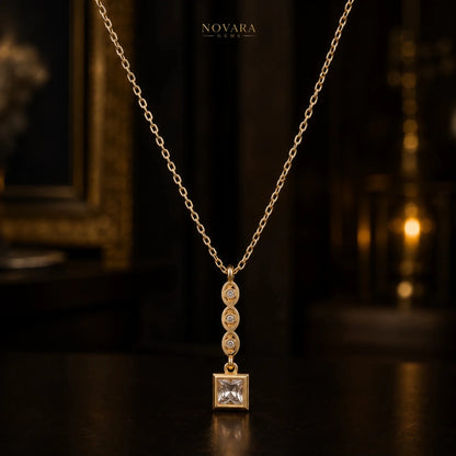 Auric Crystal Drop Necklace