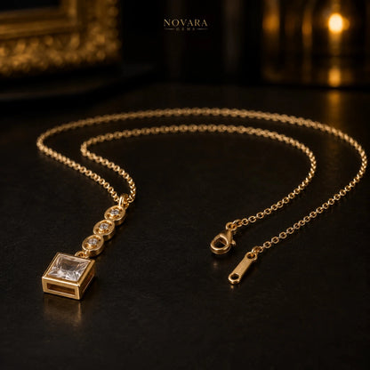 Auric Crystal Drop Necklace