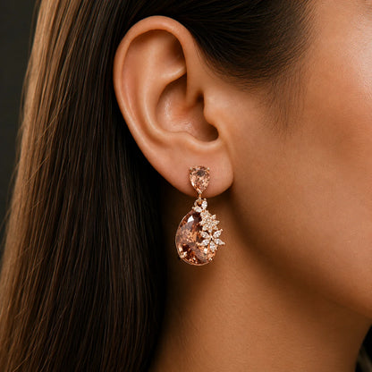 Avelisse Floral Teardrop Earrings