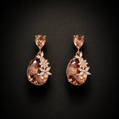 Avelisse Floral Teardrop Earrings