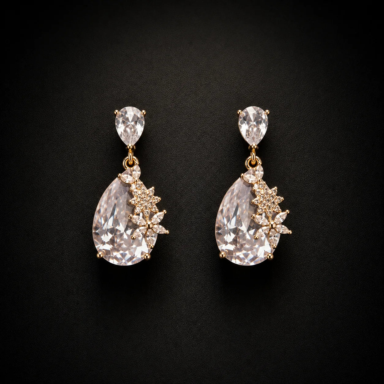 Avelisse Floral Teardrop Earrings