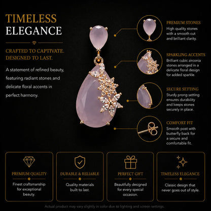 Avelisse Floral Teardrop Earrings