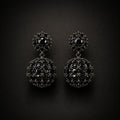 Black Éclat Royale Drop Earrings