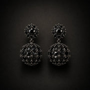 Black Éclat Royale Drop Earrings
