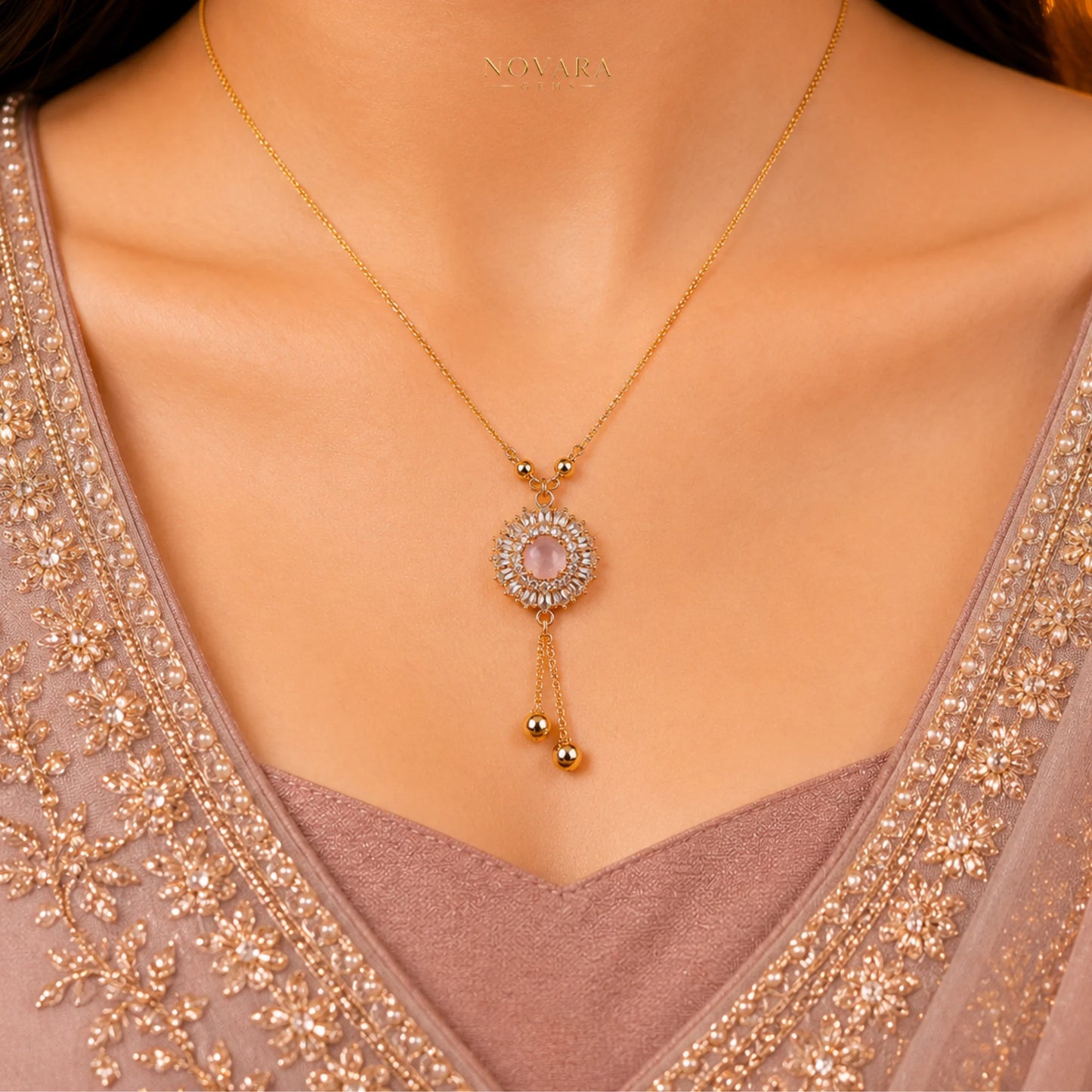 Imperial Ruby Tassel Necklace