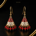 Celeste Honeycomb Jhumka Earrings