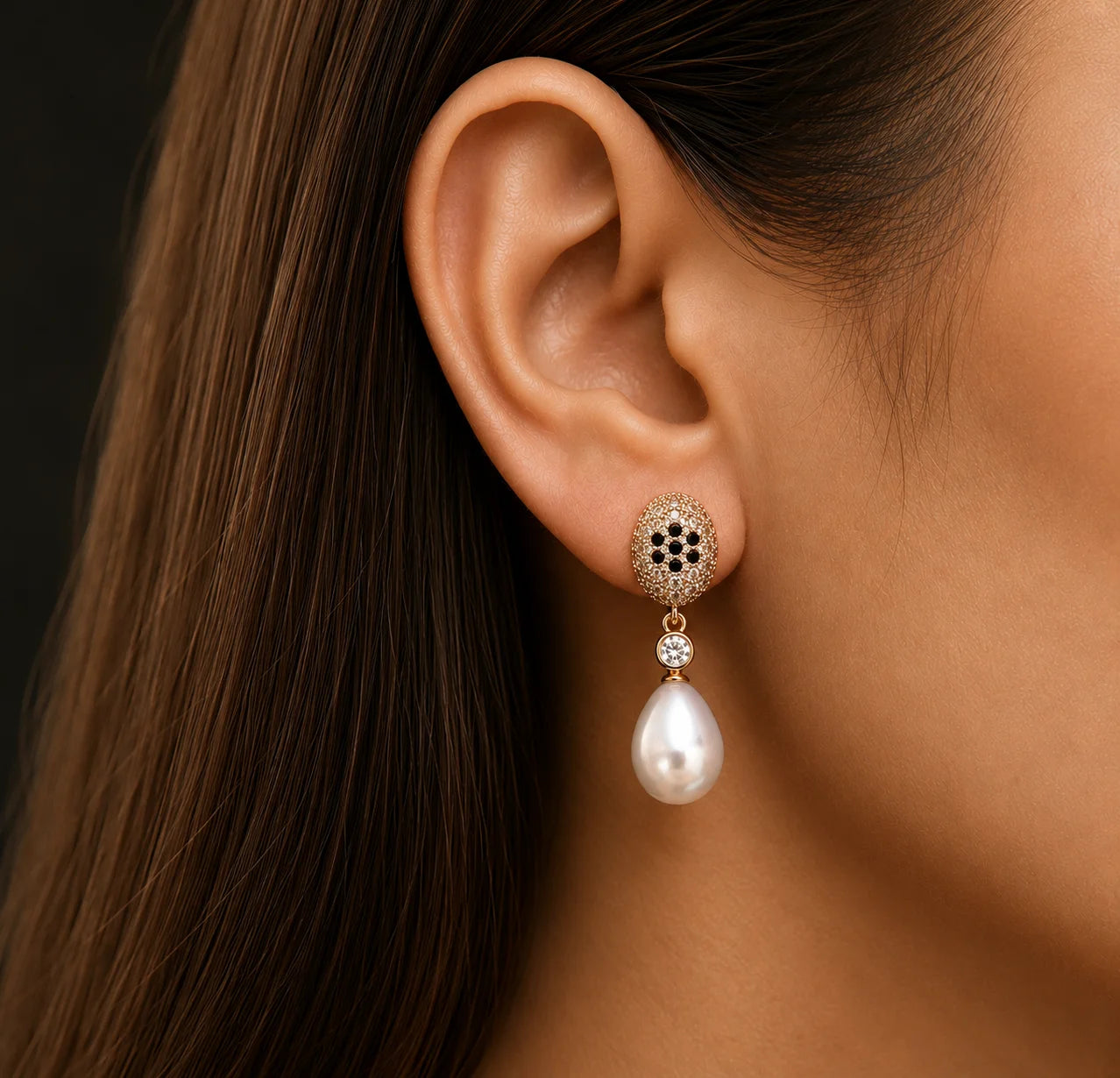 Celestia Pearl Drop Earrings