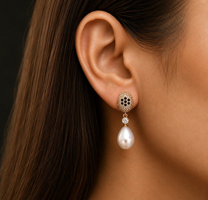 Celestia Pearl Drop Earrings
