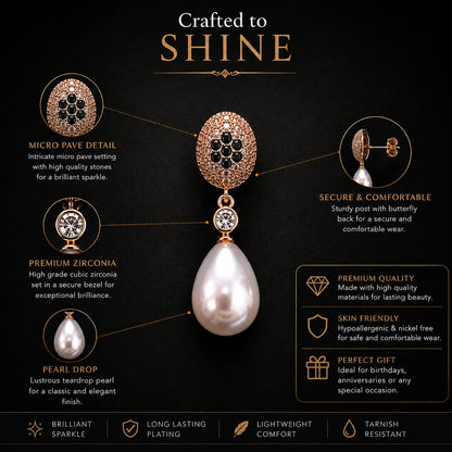 Celestia Pearl Drop Earrings