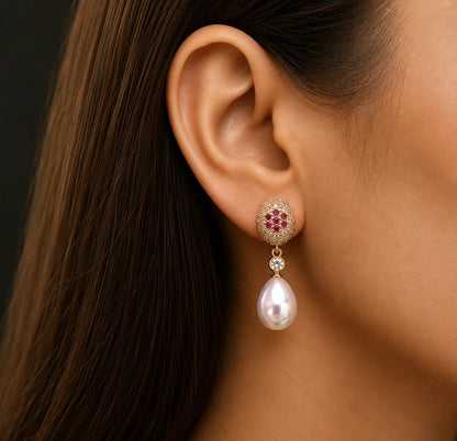 Celestia Pearl Drop Earrings