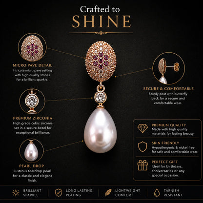 Celestia Pearl Drop Earrings
