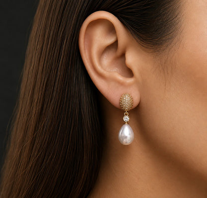Celestia Pearl Drop Earrings