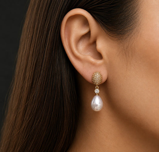 Celestia Pearl Drop Earrings