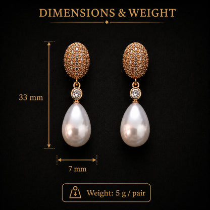 Celestia Pearl Drop Earrings
