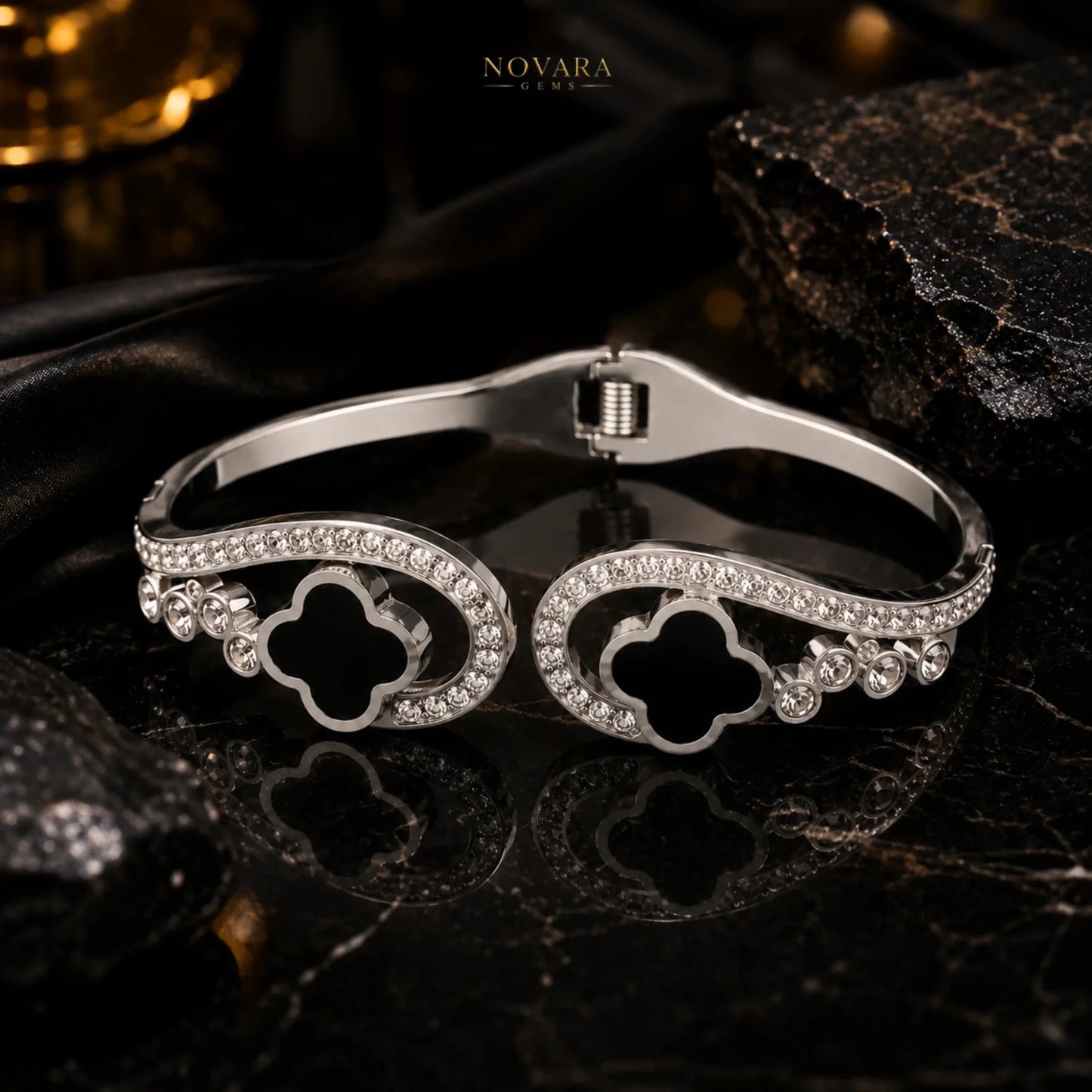 Celestial Clover Crystal Bracelet