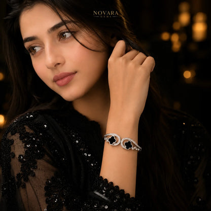 Celestial Clover Crystal Bracelet