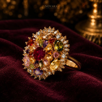Celestial Mosaic Statement Ring