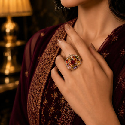 Celestial Mosaic Statement Ring