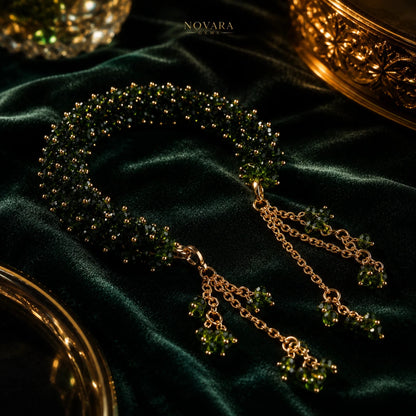 Crimson Royale Crystal Bloom Bracelet