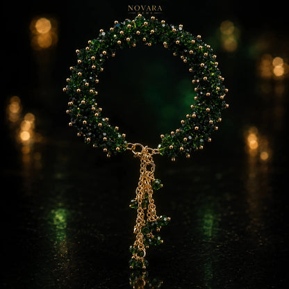 Crimson Royale Crystal Bloom Bracelet