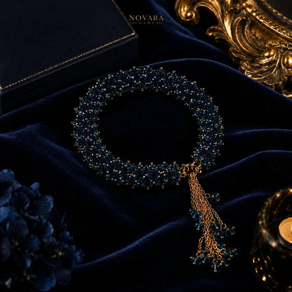 Crimson Royale Crystal Bloom Bracelet