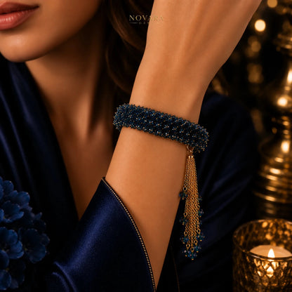 Crimson Royale Crystal Bloom Bracelet