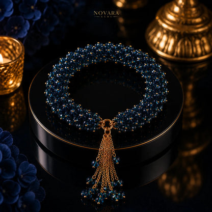 Crimson Royale Crystal Bloom Bracelet