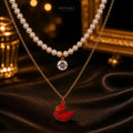 Noir Swan Layered Necklace