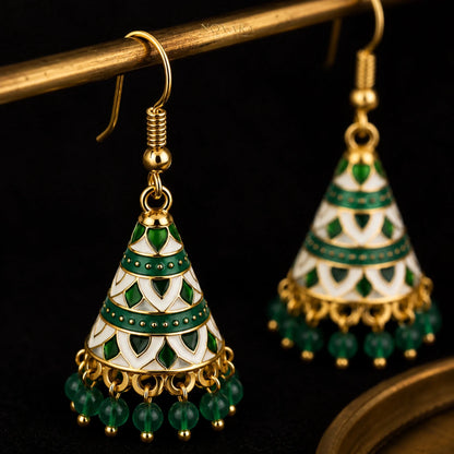 Emerald Noor Jhumka Earrings